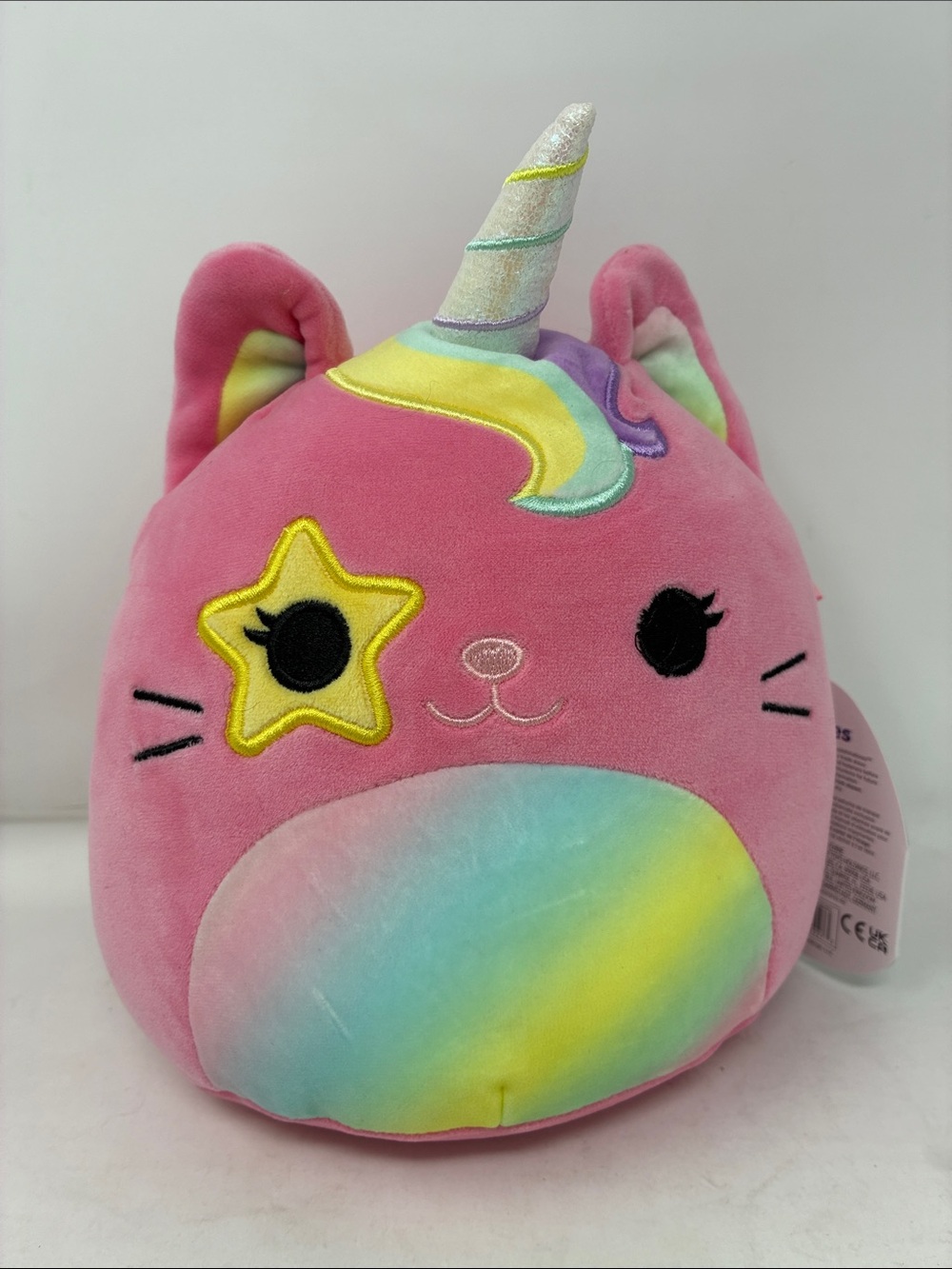 Squishmallows 7.5 inch Sienna the Pink Starry Eyed Caticorn - Stuffed Plush Toy